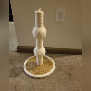 Cream cat scratcher